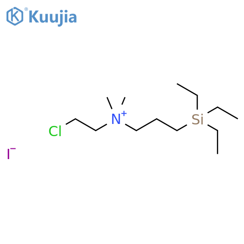 1-Propanaminium,N-(2-chloroethyl)-N,N-dimethyl-3-(triethylsilyl)-, iodide (1:1) structure