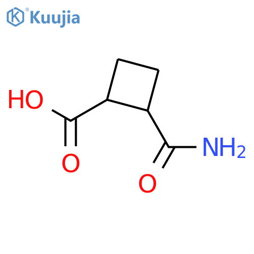 Cyclobutanecarboxylicacid, 2-(aminocarbonyl)-, trans- (9CI) structure