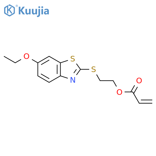 2-Propenoic acid, 2-[(6-ethoxy-2-benzothiazolyl)thio]ethyl ester structure