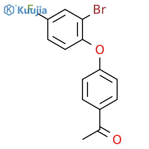 1-[4-(2-bromo-4-fluorophenoxy)phenyl]ethanone structure