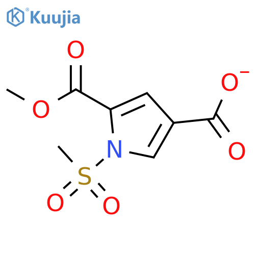1-methanesulfonyl-1H-pyrrole-2,4-dicarboxylic acid 2-methyl ester structure