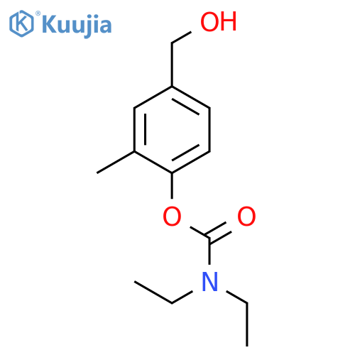 Carbamic acid, diethyl-, 4-(hydroxymethyl)-2-methylphenyl ester structure