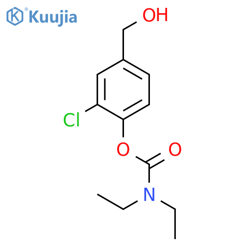 Carbamic acid, diethyl-, 2-chloro-4-(hydroxymethyl)phenyl ester structure