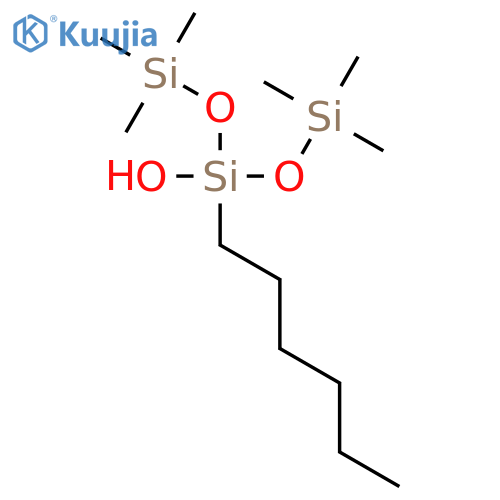 3-Trisiloxanol, 3-hexyl-1,1,1,5,5,5-hexamethyl- structure