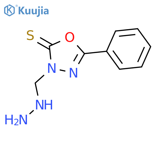 1,3,4-Oxadiazole-2(3H)-thione, 3-(hydrazinomethyl)-5-phenyl- structure
