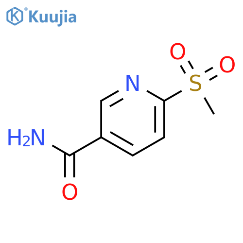 3-Pyridinecarboxamide,6-(methylsulfonyl)- structure