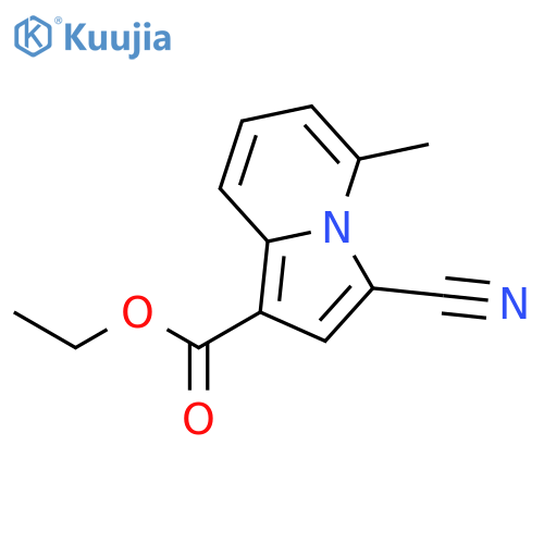 1-Indolizinecarboxylic acid, 3-cyano-5-methyl-, ethyl ester structure