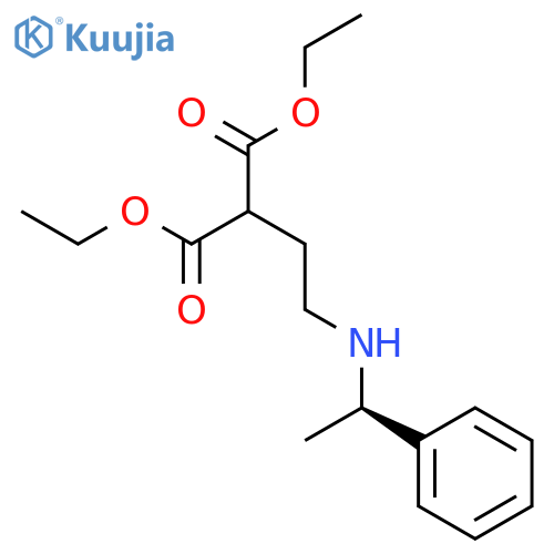 PROPANEDIOIC ACID, [2-[[(1R)-1-PHENYLETHYL]AMINO]ETHYL]-, DIETHYL ESTER structure