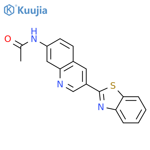 Acetamide, N-[3-(2-benzothiazolyl)-7-quinolinyl]- structure