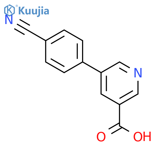 5-(4-Cyanophenyl)nicotinic acid structure