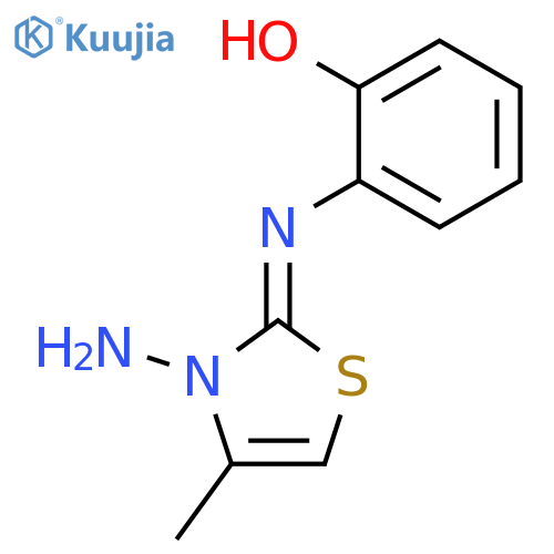 Phenol, 2-[(3-amino-4-methyl-2(3H)-thiazolylidene)amino]- structure