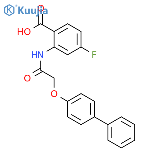 BENZOIC ACID, 2-[[([1,1'-BIPHENYL]-4-YLOXY)ACETYL]AMINO]-4-FLUORO- structure