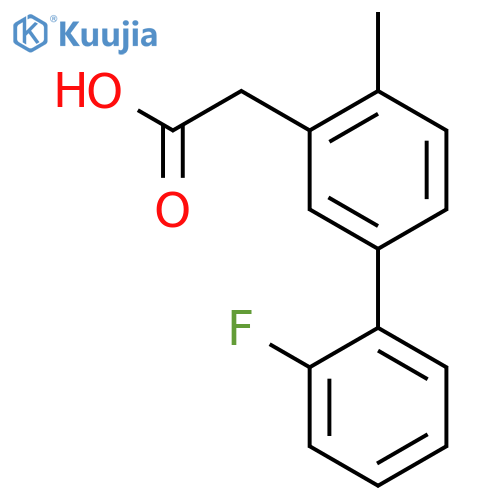 [1,1'-BIPHENYL]-3-ACETIC ACID, 2'-FLUORO-4-METHYL- structure