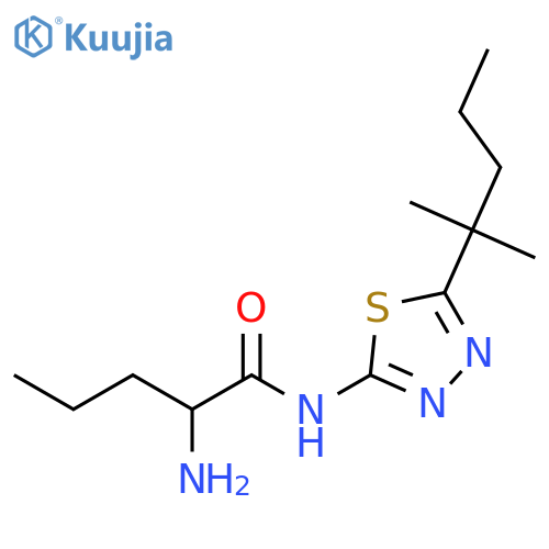 PENTANAMIDE, 2-AMINO-N-[5-(1,1-DIMETHYLBUTYL)-1,3,4-THIADIAZOL-2-YL]- structure