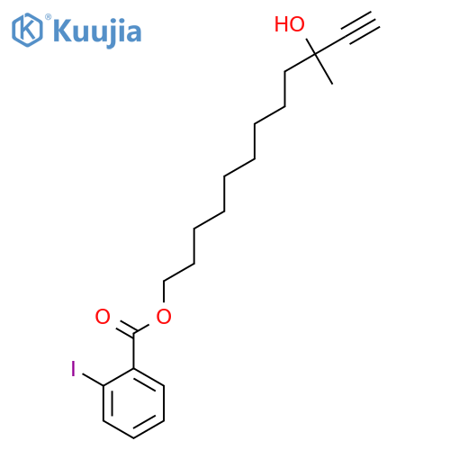 Benzoic acid, 2-iodo-, 10-hydroxy-10-methyl-11-dodecynyl ester structure
