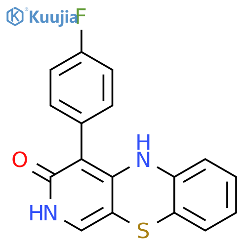2H-PYRIDO[3,4-B][1,4]BENZOTHIAZIN-3(5H)-ONE, 4-(4-FLUOROPHENYL)- structure