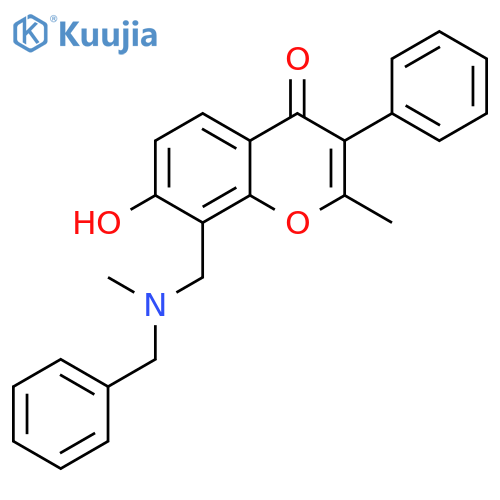 8-{benzyl(methyl)aminomethyl}-7-hydroxy-2-methyl-3-phenyl-4H-chromen-4-one structure