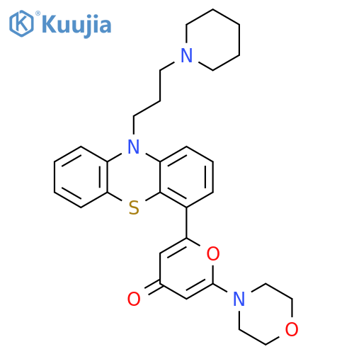 4H-Pyran-4-one,2-(4-morpholinyl)-6-[10-[3-(1-piperidinyl)propyl]-10H-phenothiazin-4-yl]- structure