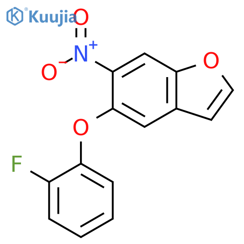 BENZOFURAN, 5-(2-FLUOROPHENOXY)-6-NITRO- structure