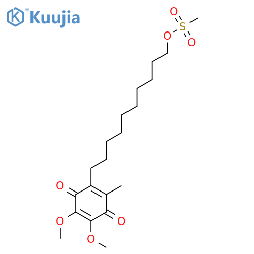 10-(4,5-Dimethoxy-2-methyl-3,6-dioxocyclohexa-1,4-dienyl)decyl methanesulfonate structure