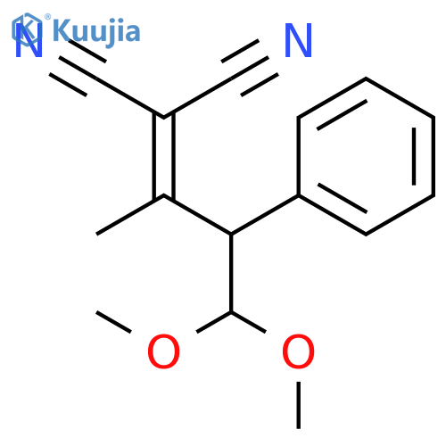 Propanedinitrile, (3,3-dimethoxy-1-methyl-2-phenylpropylidene)- structure