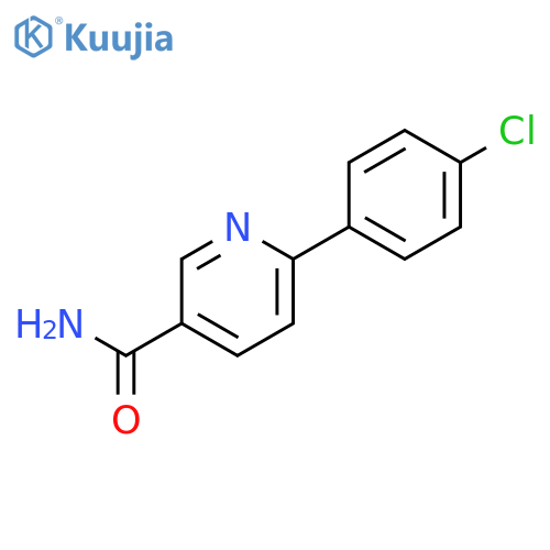 3-Pyridinecarboxamide, 6-(4-chlorophenyl)- structure