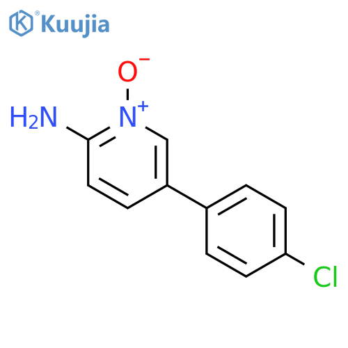 2-Pyridinamine, 5-(4-chlorophenyl)-, 1-oxide structure
