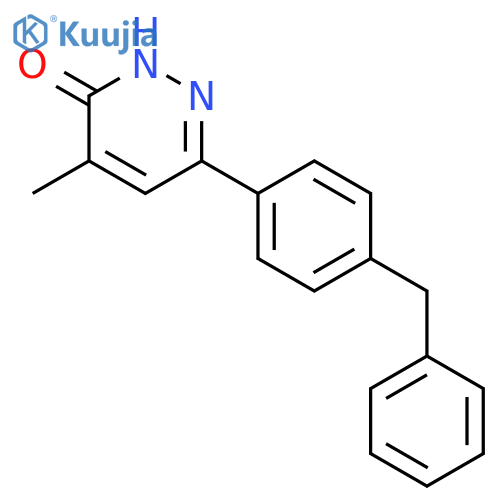 3(2H)-PYRIDAZINONE, 4-METHYL-6-[4-(PHENYLMETHYL)PHENYL]- structure