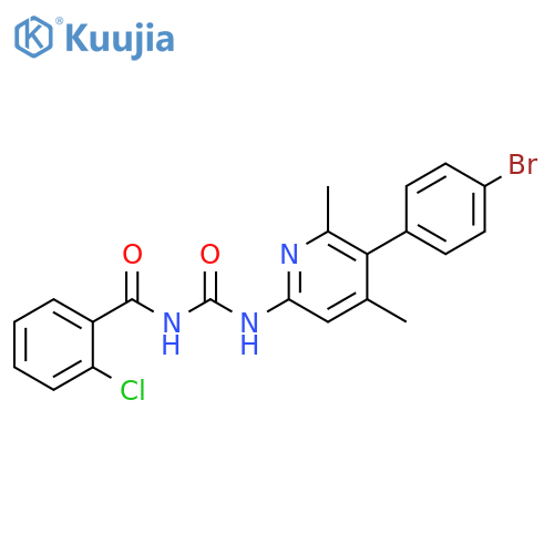 Benzamide, N-[[[5-(4-bromophenyl)-4,6-dimethyl-2-pyridinyl]amino]carbonyl]-2-chloro- structure