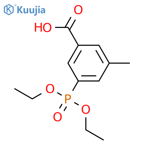 Benzoic acid, 3-(diethoxyphosphinyl)-5-methyl- structure