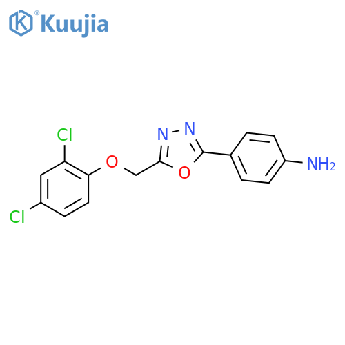 BENZENAMINE, 4-[5-[(2,4-DICHLOROPHENOXY)METHYL]-1,3,4-OXADIAZOL-2-YL]- structure