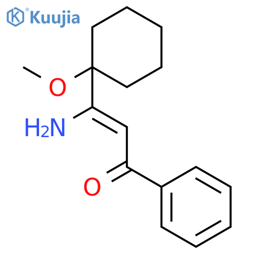 2-PROPEN-1-ONE, 3-AMINO-3-(1-METHOXYCYCLOHEXYL)-1-PHENYL- structure