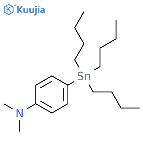 Benzenamine, N,N-dimethyl-4-(tributylstannyl)- structure