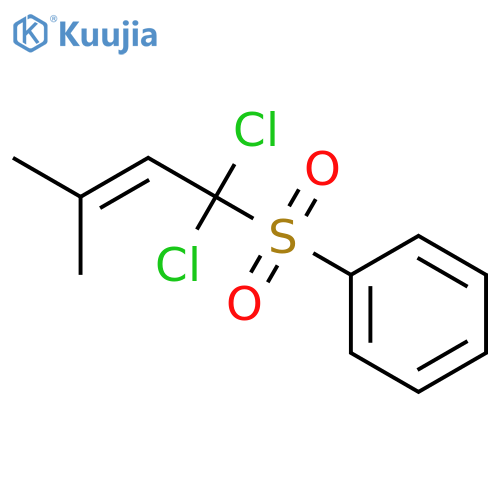 Benzene, [(1,1-dichloro-3-methyl-2-butenyl)sulfonyl]- structure