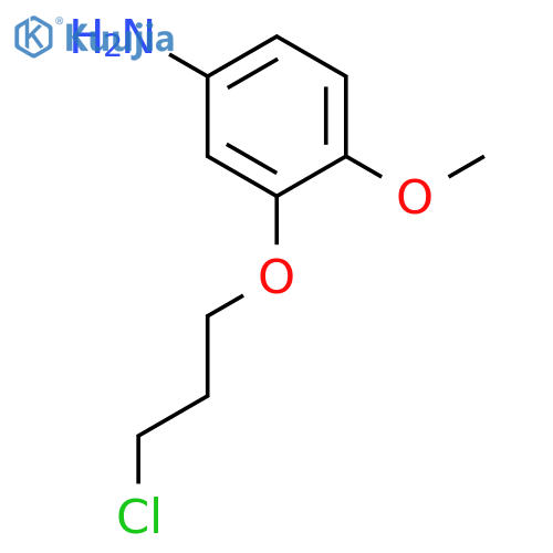 BENZENAMINE, 3-(3-CHLOROPROPOXY)-4-METHOXY- structure