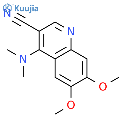 3-Quinolinecarbonitrile, 4-(dimethylamino)-6,7-dimethoxy- structure