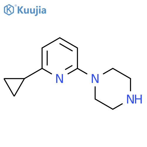 PIPERAZINE, 1-(6-CYCLOPROPYL-2-PYRIDINYL)- structure