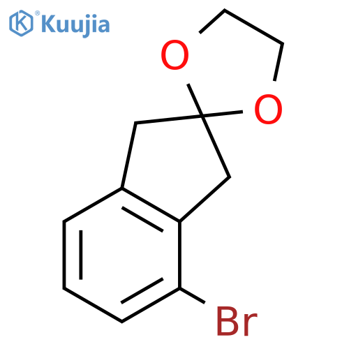Spiro[1,3-dioxolane-2,2'-[2H]indene], 4'-bromo-1',3'-dihydro- structure