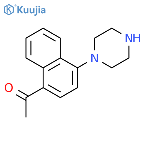 ETHANONE, 1-[4-(1-PIPERAZINYL)-1-NAPHTHALENYL]- structure