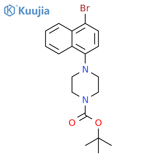 1-Piperazinecarboxylic acid, 4-(4-bromo-1-naphthalenyl)-,1,1-dimethylethyl ester structure