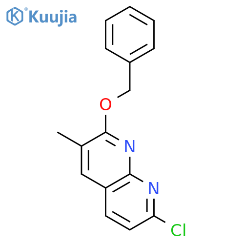 7-Chloro-3-methyl-2-(phenylmethoxy)-1,8-naphthyridine structure