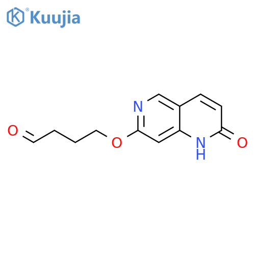 Butanal, 4-[(1,2-dihydro-2-oxo-1,6-naphthyridin-7-yl)oxy]- structure