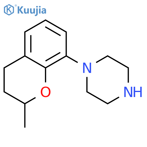 PIPERAZINE, 1-(3,4-DIHYDRO-2-METHYL-2H-1-BENZOPYRAN-8-YL)- structure