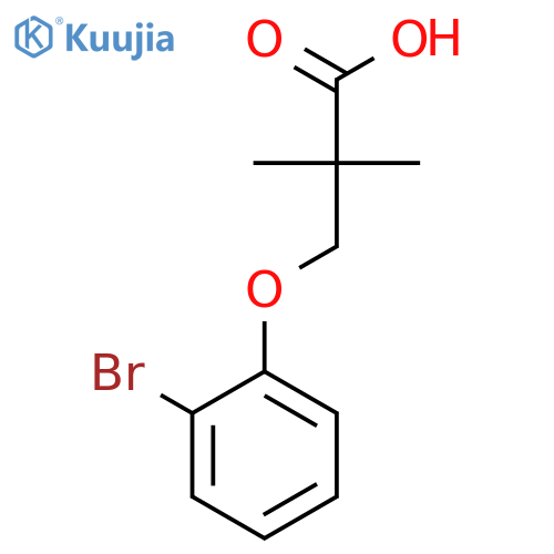Propanoic acid, 3-(2-bromophenoxy)-2,2-dimethyl- structure
