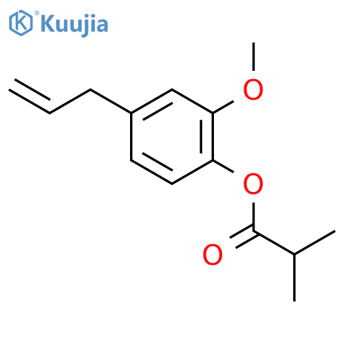Propanoic acid,2-methyl-, 2-methoxy-4-(2-propen-1-yl)phenyl ester structure