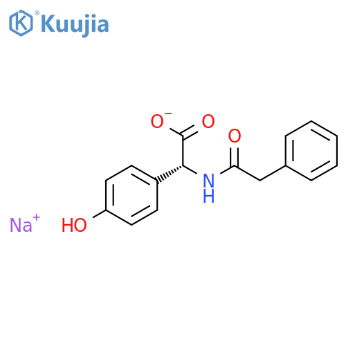 Benzeneacetic acid,4-hydroxy-a-[(phenylacetyl)amino]-,monosodium salt, (R)- (9CI) structure
