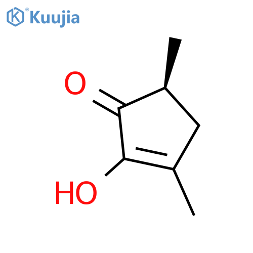 2-Cyclopenten-1-one, 2-hydroxy-3,5-dimethyl-, (5S)- structure