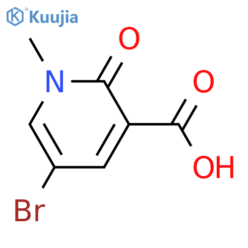5-bromo-1-methyl-2-oxo-pyridine-3-carboxylic acid structure