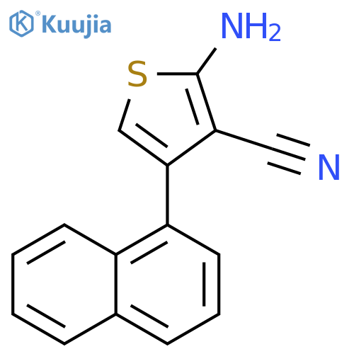 3-Thiophenecarbonitrile, 2-amino-4-(1-naphthalenyl)- structure