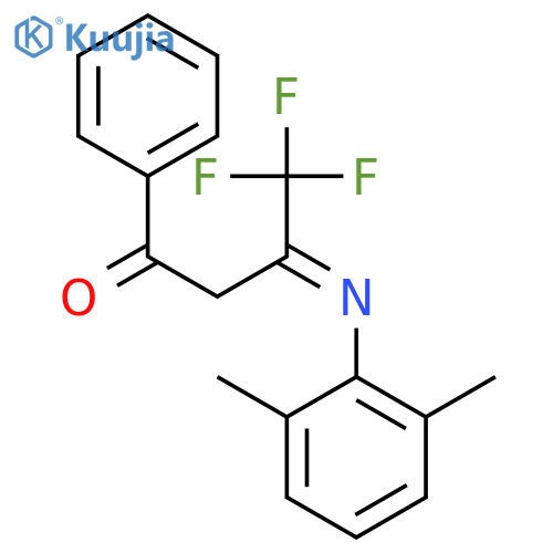 1-BUTANONE, 3-[(2,6-DIMETHYLPHENYL)IMINO]-4,4,4-TRIFLUORO-1-PHENYL- structure